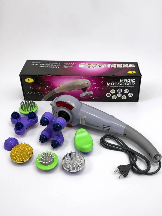 Массажер «Дельфин» (Magic Massager) с 8 насадками - 