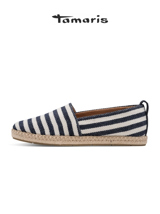 Tamaris ayollar mokasini: premium to'qimachilik, espadrilya, yumshoq patagi, art. 24624-46