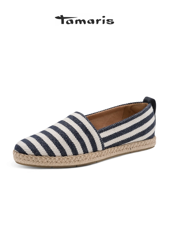 Tamaris ayollar mokasini: premium to'qimachilik, espadrilya, yumshoq patagi, art. 24624-46
