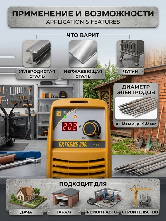 Сварочный аппарат инверторный HUGONG EXTREME 200III