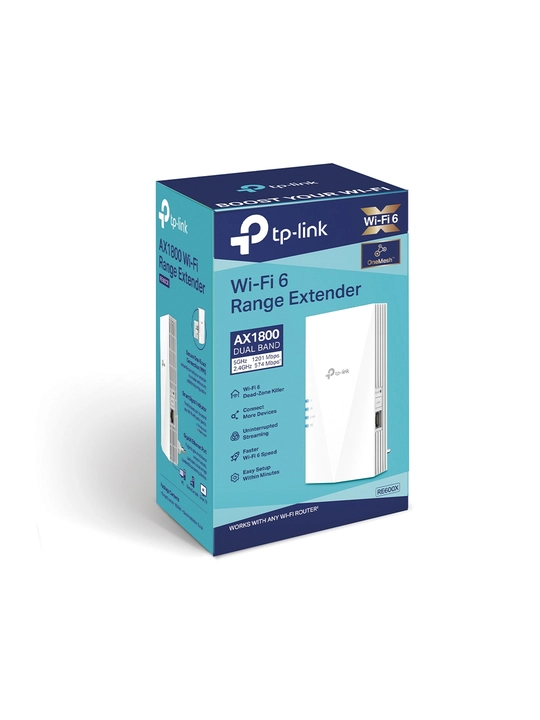 RE600X signal kuchaytirgichi, Wi-Fi 6 TP-Link AX1800, Ikki diapazonli, Mesh repiter
