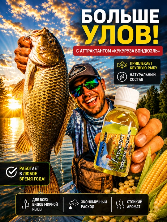 Спрей рыболовный для насадок с разными вкусами