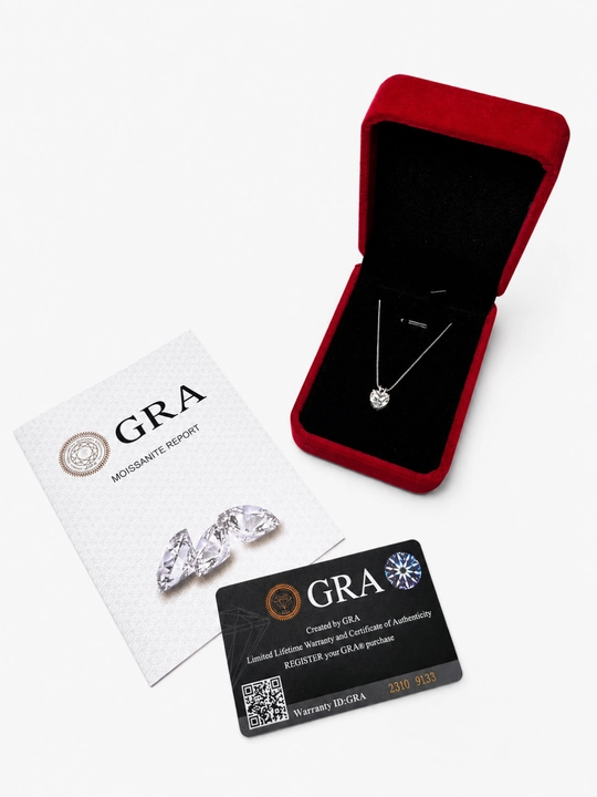 ALIXANDRA Ayollar uchun Sterling 925Proba Kumush Zanjir GRA Moissanite Toshli Sertifikatli