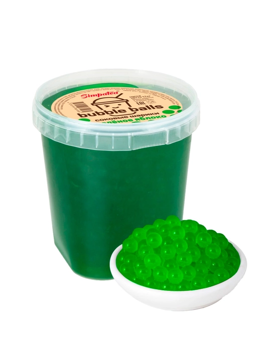 Simpatea Yashil olma ta'mli sirop, "Bubble balls" qobig‘ida, 1100 g - 