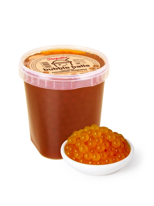 Simpatea Karamel ta'mli sirop, "Bubble balls" qobig‘ida, 1100 g - 