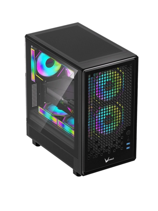 Air Mesh G2 Black kompyuter korpusi, zamonaviy Gaming Case, Tempered Glass oynali dizayn