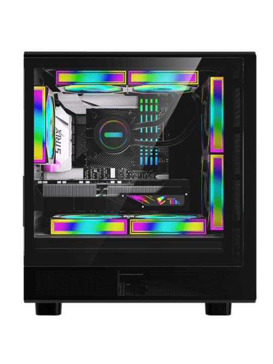 Air Mesh G2 Black kompyuter korpusi, zamonaviy Gaming Case, Tempered Glass oynali dizayn
