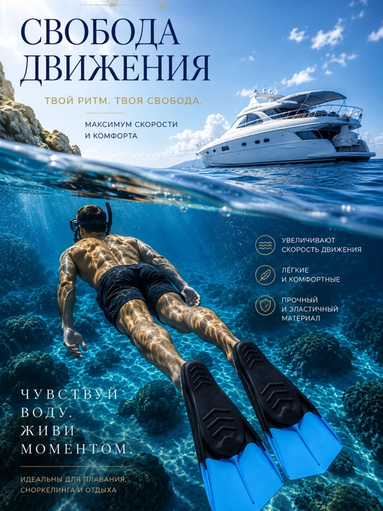 Ласты для плавания и снорклинга от 27 до 41