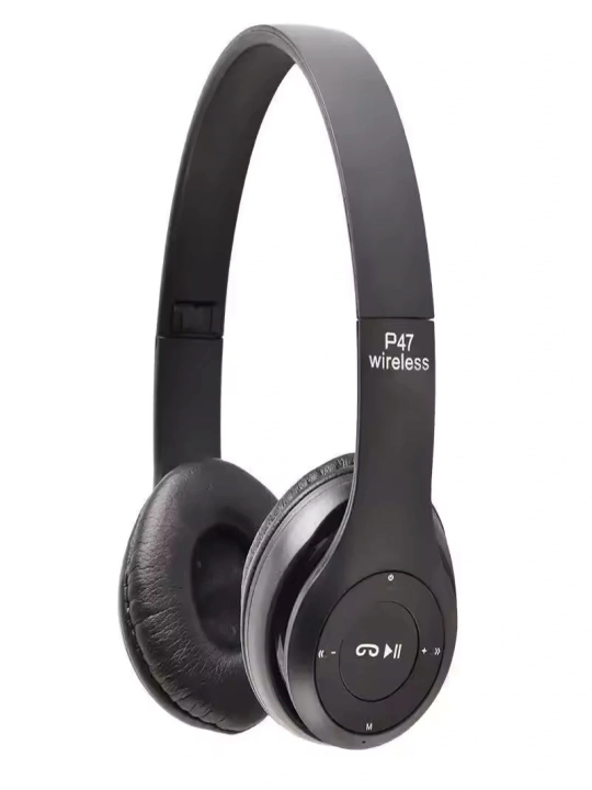 P47, P9 Wireless bluetooth naushnik mikrofon va FM radio bilan, SD karta qollab-quvvatlash