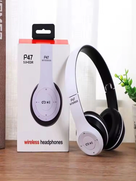 P47, P9 Wireless bluetooth naushnik mikrofon va FM radio bilan, SD karta qollab-quvvatlash