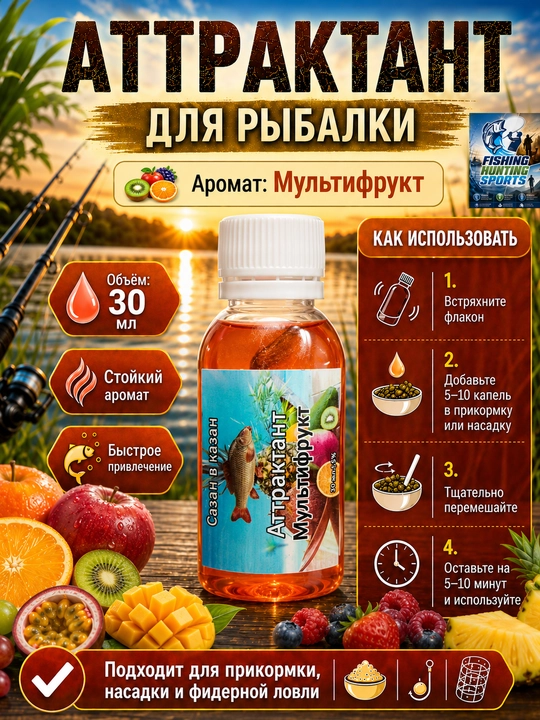Nasadkalar uchun turli ta’mli baliq tutish spreyi