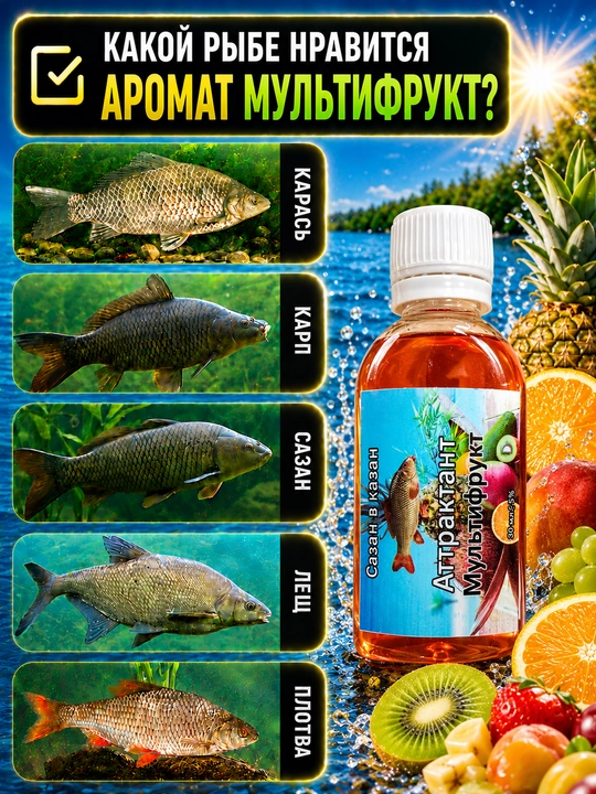 Nasadkalar uchun turli ta’mli baliq tutish spreyi