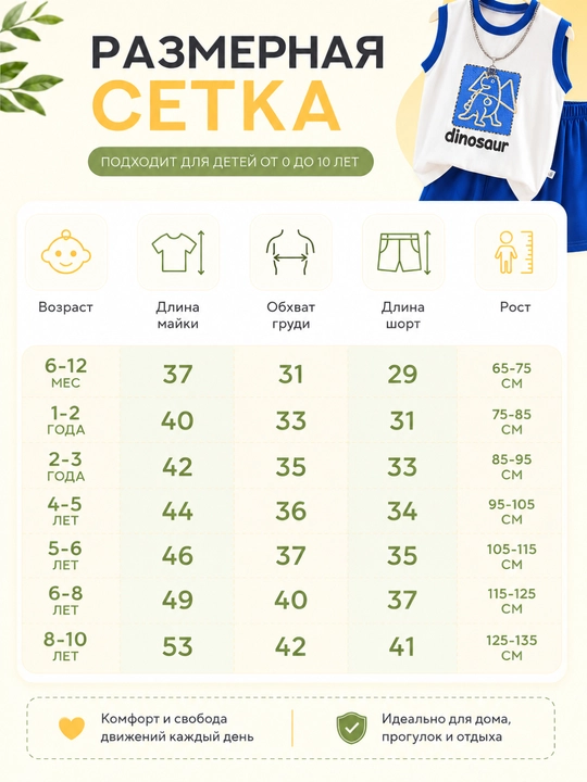 Детский костюм летний, майка + шорты, одежда на лето для детей, для мальчиков