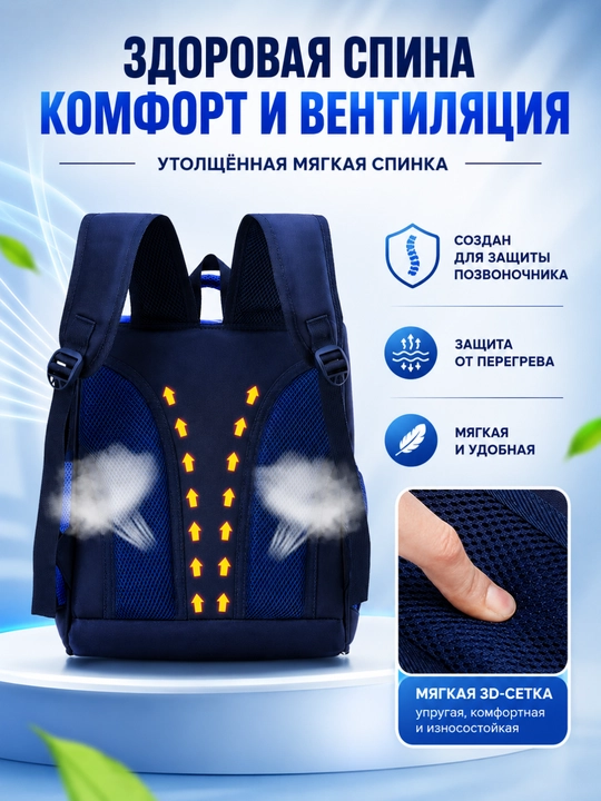 Maktab ryukzagi 42×20×32 sm