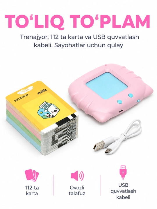 Interaktiv ovozli abc alifbe ingliz tilini o'rgatish montessori o'yinchoqlari