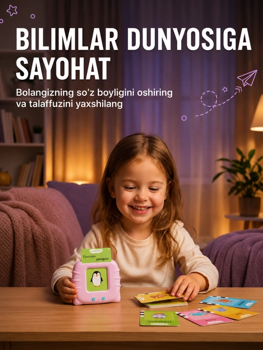 Interaktiv ovozli abc alifbe ingliz tilini o'rgatish montessori o'yinchoqlari