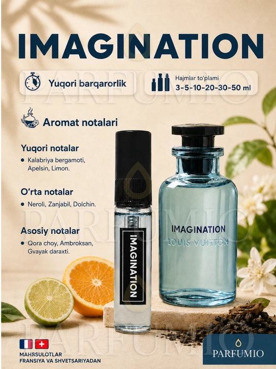 Louis Vuitton Imagination — мужской мини парфюм с высокой стойкостью, LV духи, imagination - 