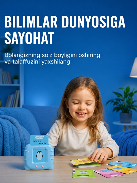 Интерактивная игрушка со звуком, азбука монтессори и карточки для детей