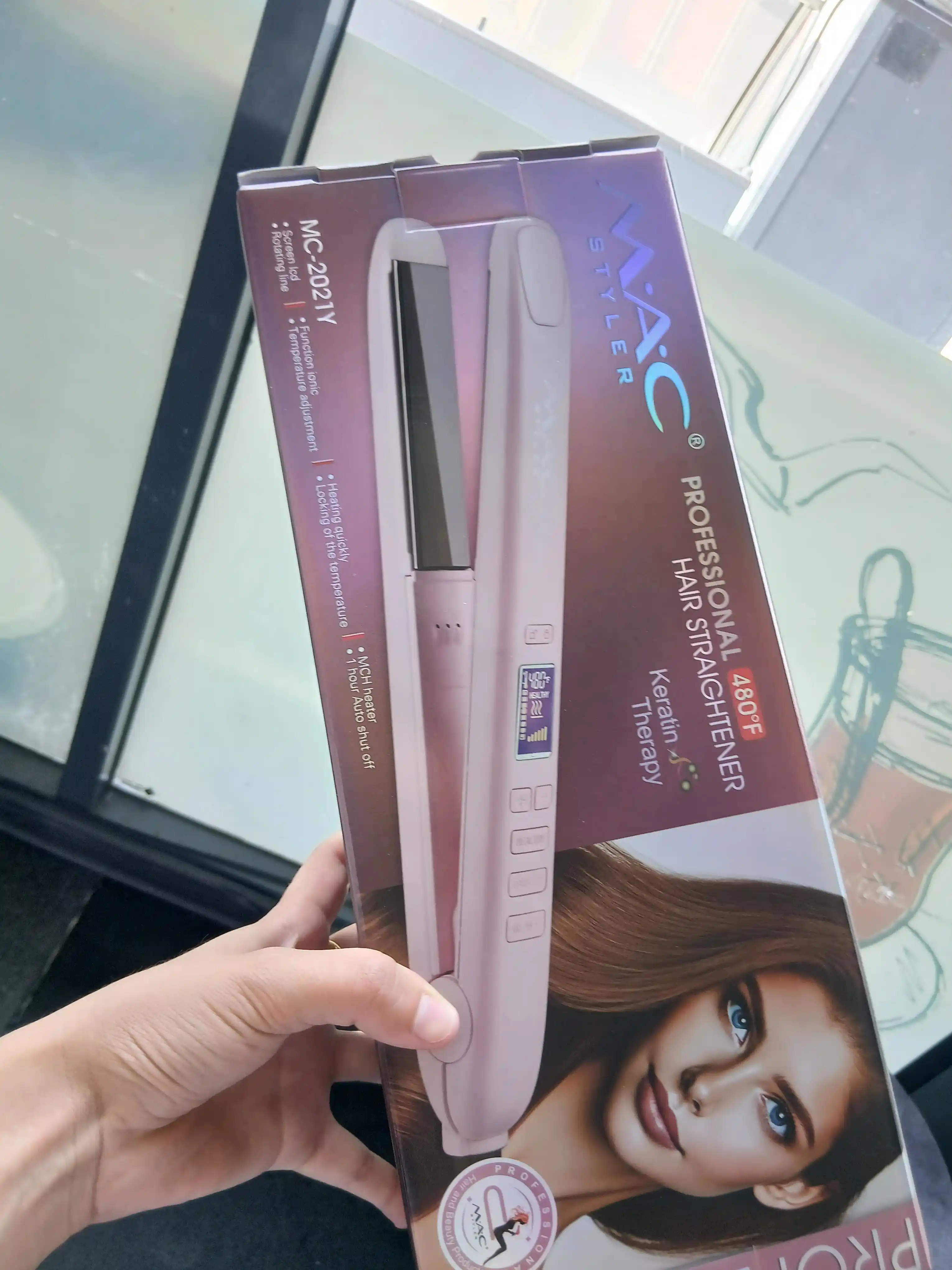 Professional soch tekislovchi dazmol MAC Styler MC-2021 Titan, LCD displeyli