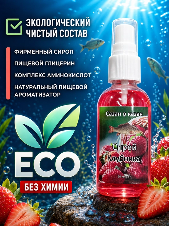 Спрей рыболовный для насадок с разными вкусами