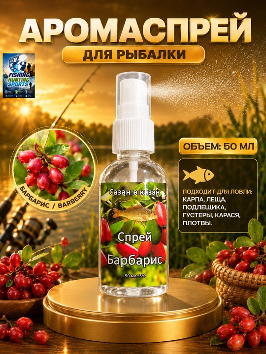 Спрей рыболовный для насадок с разными вкусами - 