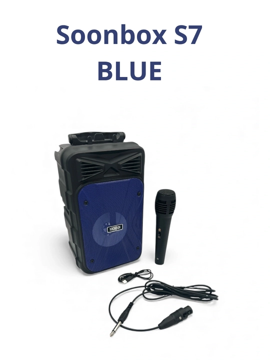 SOONBOX S7 portativ karaoke karnayi — kuchli ovoz, mikrofon va zamonaviy dizayn
