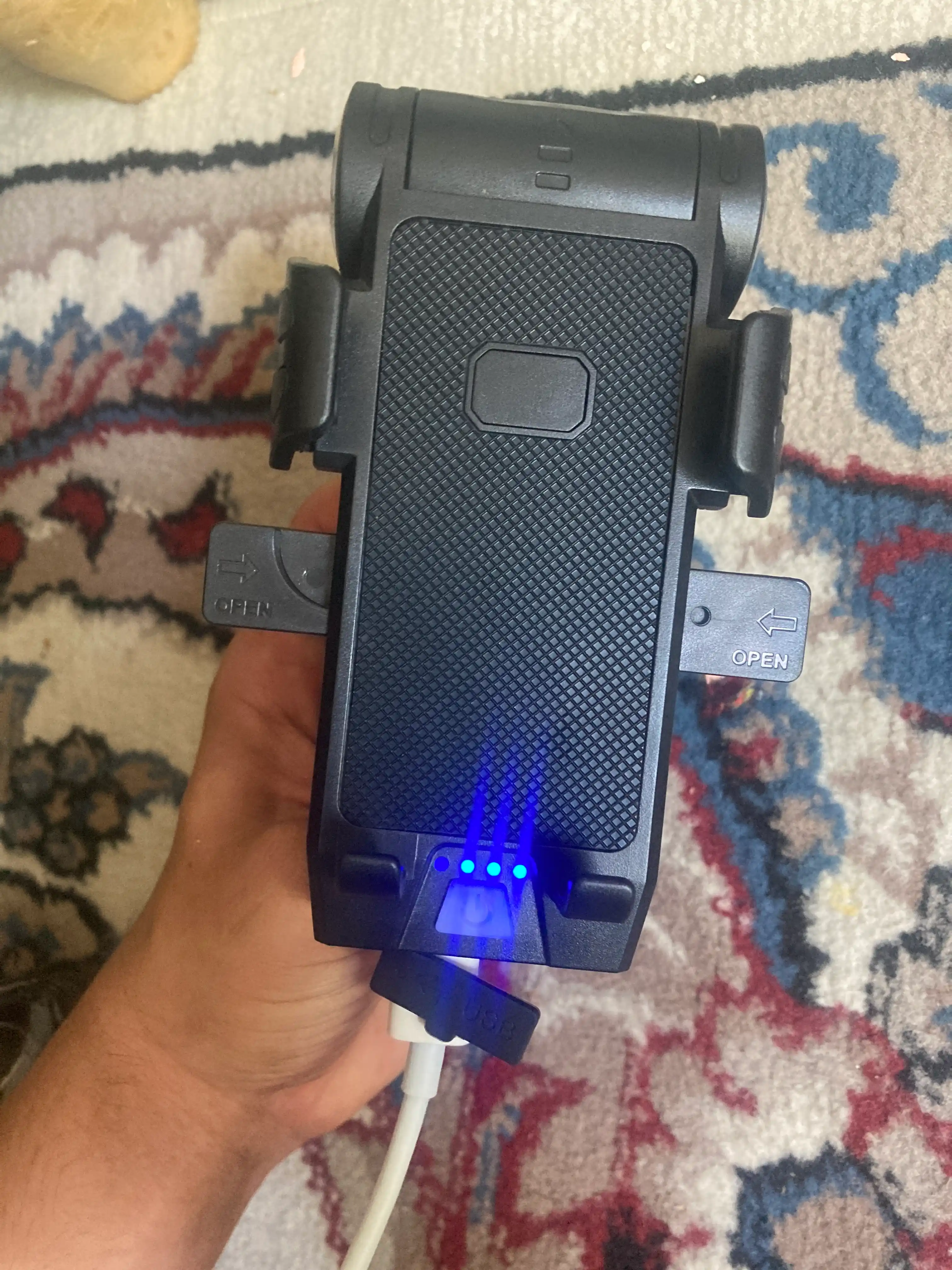 Yorqin LED chiroq + ultra baland ovozli velosiped signali, zaryadlovchi bilan