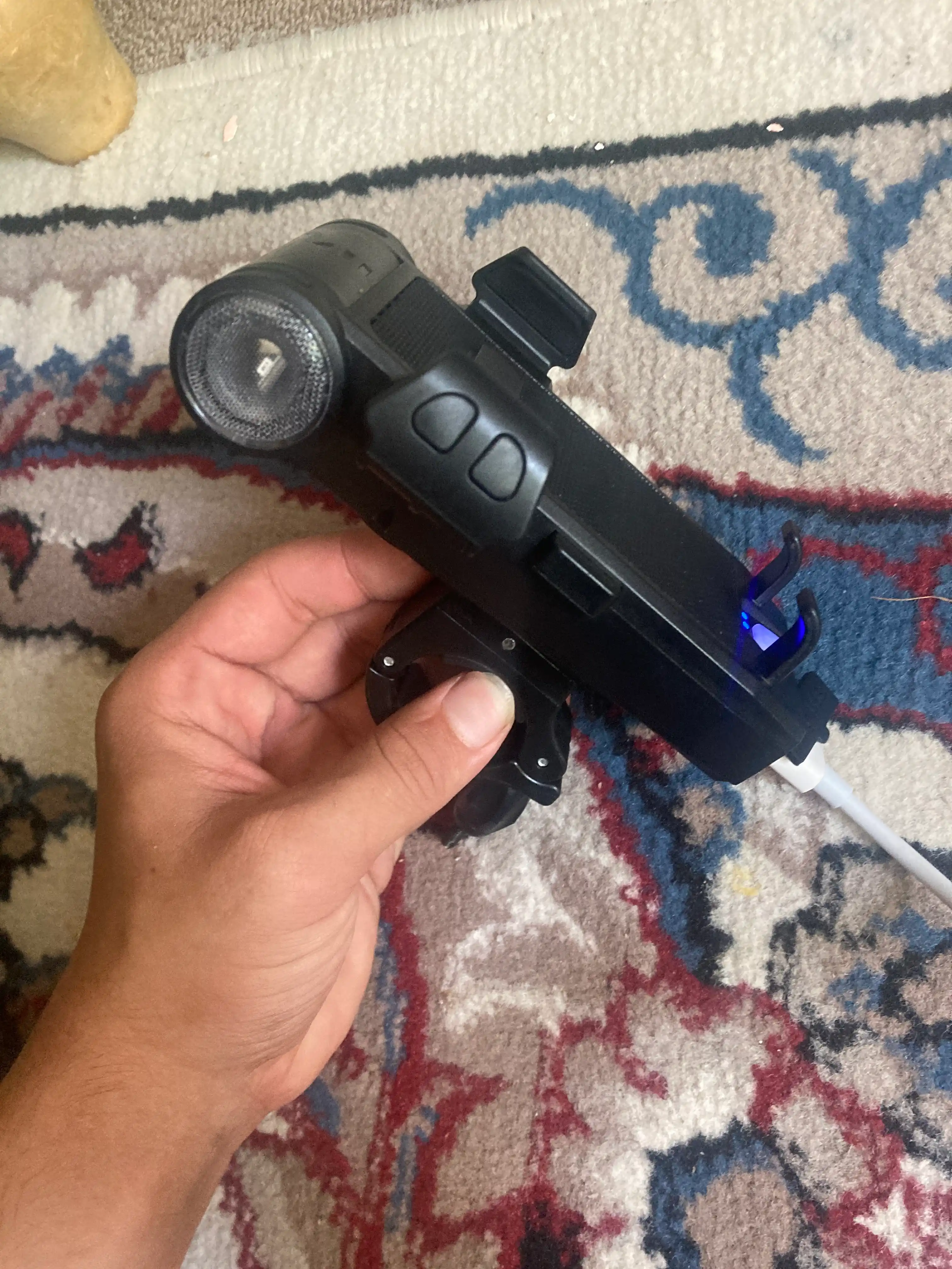 Yorqin LED chiroq + ultra baland ovozli velosiped signali, zaryadlovchi bilan