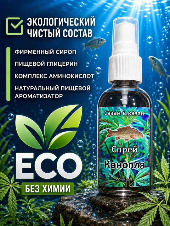 Спрей рыболовный для насадок с разными вкусами