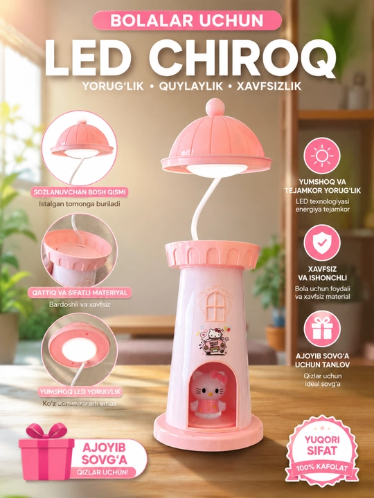 Hello Kitty bolalar tungi chirog‘i - 