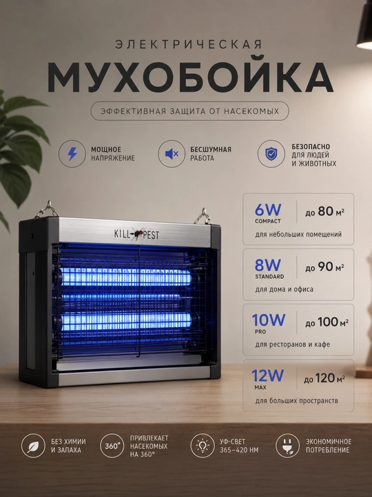 Зашита от комаров и насекомых (4w-6w-8w-10w)