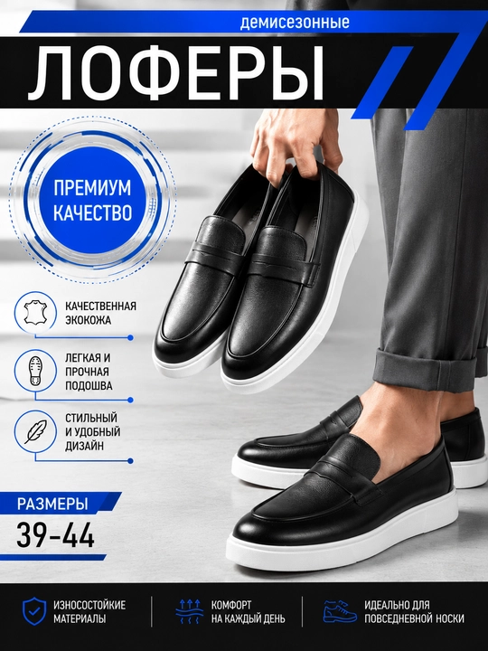 Erkaklar loferlari, kuz-yoz, o'lcham 39-44 - 
