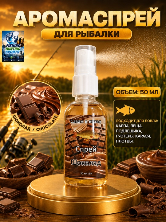 Спрей рыболовный для насадок с разными вкусами - 