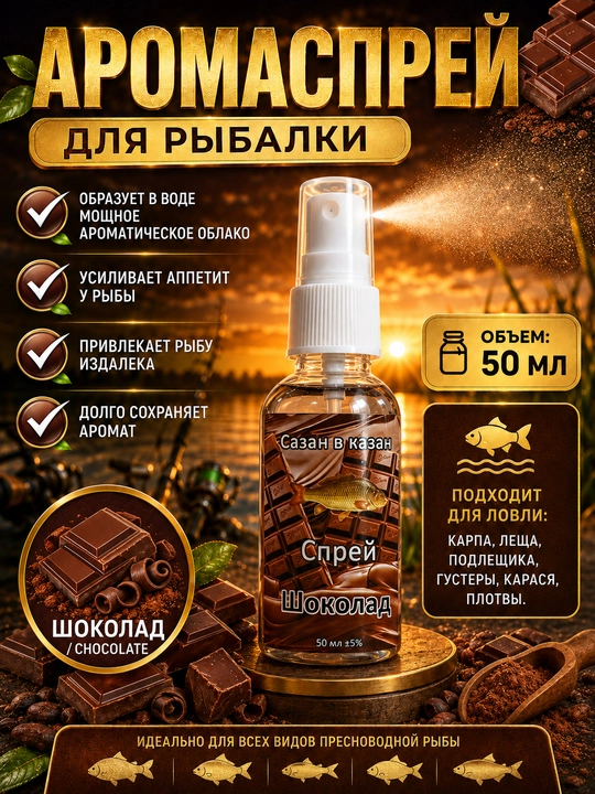 Спрей рыболовный для насадок с разными вкусами