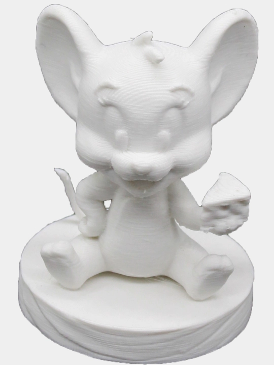 Фигурка интерьерная Мышонок Джерри с сыром 3D, статуэтка для декора и раскрашивания