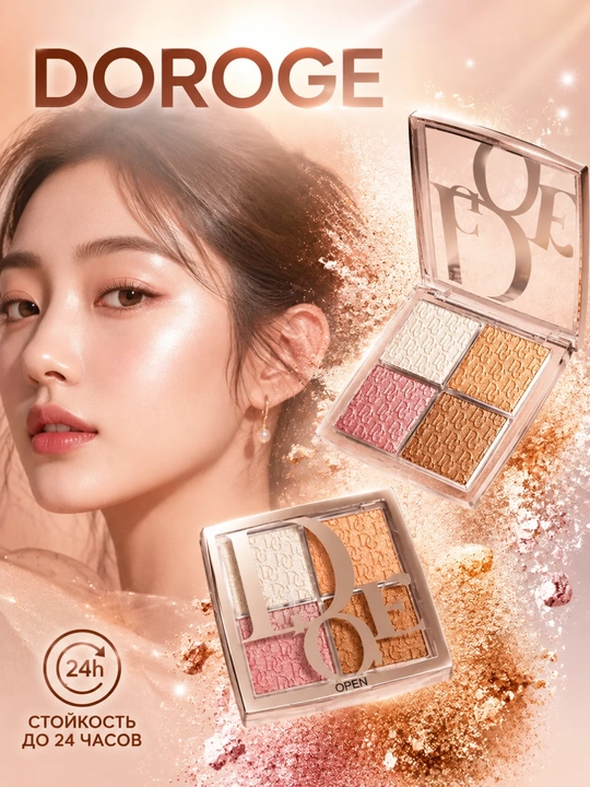 Doroge Highlighter Palette — палитра для лица и тела, Highlighter Palette - 