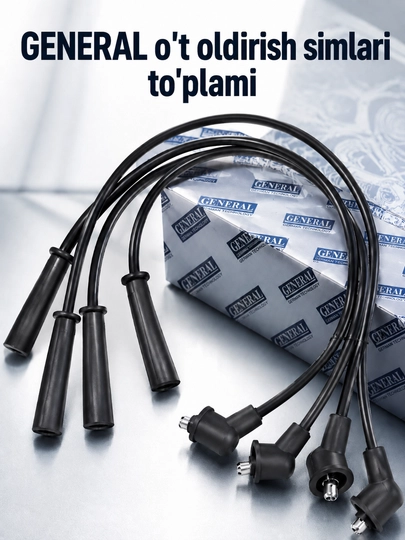 O‘t oldirish simlari GENERAL yuqori kuchlanishli Daewoo Chevrolet uchun 4 dona to‘plam mos - 