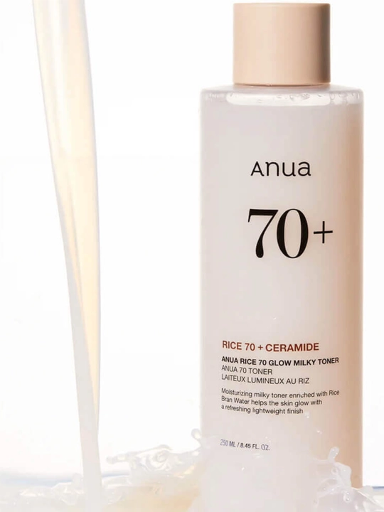 Anua Rice 70 Glow Milky Toner 250/150 мл — молочный тонер для сияния кожи с рисом