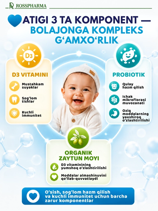 Капли Biolive витамин д 3 с пробиотиком, vitamin d3, витамины для детей, для младенцев