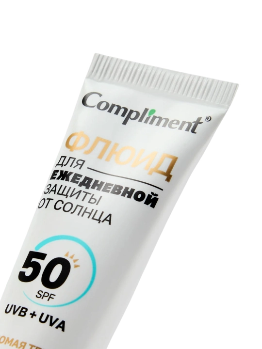 COMPLIMENT Gialuron kislotali SPF 50 quyoshdan himoya qiluvchi flyuid, 35 ml