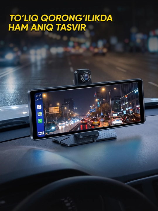 4K aqlli DVR, 10,26 dyuymli sensorli ekran, CarPlay / AndroitAuto, 64 GB