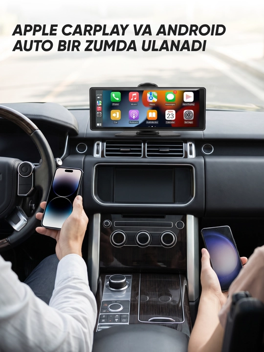 4K aqlli DVR, 10,26 dyuymli sensorli ekran, CarPlay / AndroitAuto, 64 GB