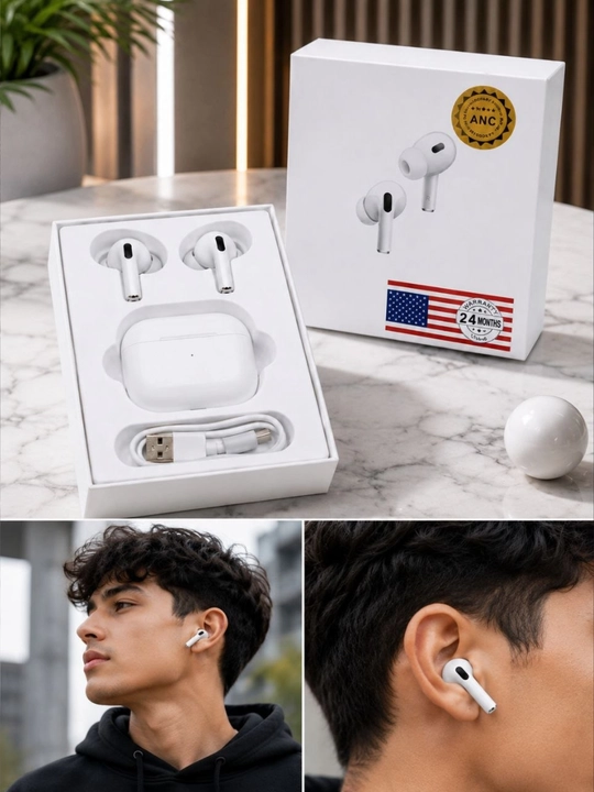 ANC funksiyali simsiz Bluetooth naushnik, zaryadlash qutisi bilan, g'ilof sovg'a