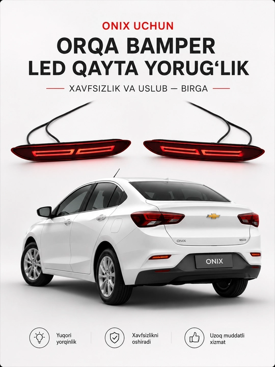 Chevrolet Onix, Malibu, Tracker 2, Spark, Kia Sonet uchun premium avto aksessuar garimdori - 