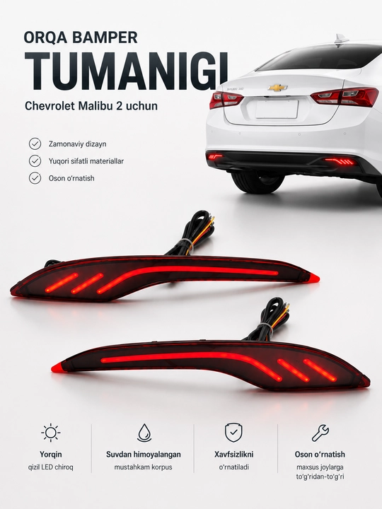 Chevrolet Onix, Malibu, Tracker 2, Spark, Kia Sonet uchun premium avto aksessuar garimdori - 