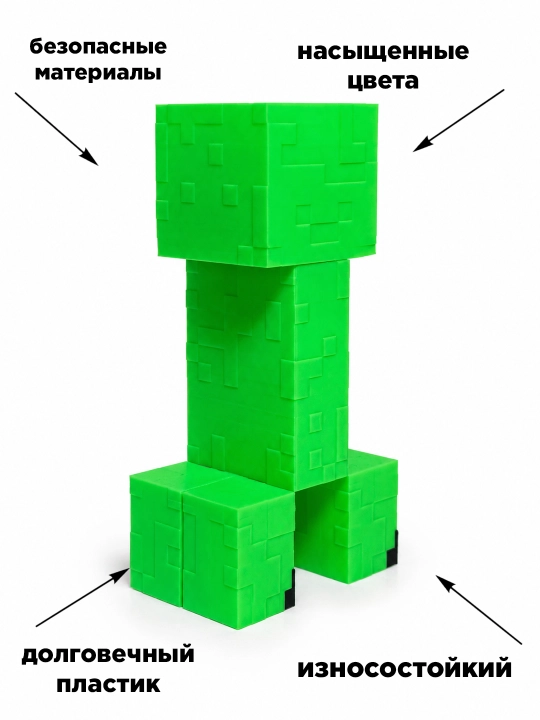 Крипер Minecraft, 3D фигурка, декоративная игрушка для геймеров