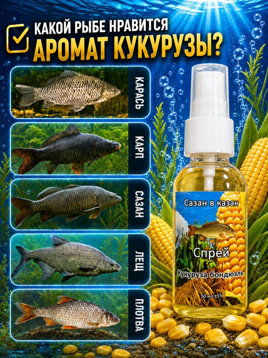 Nasadkalar uchun turli ta’mli baliq tutish spreyi