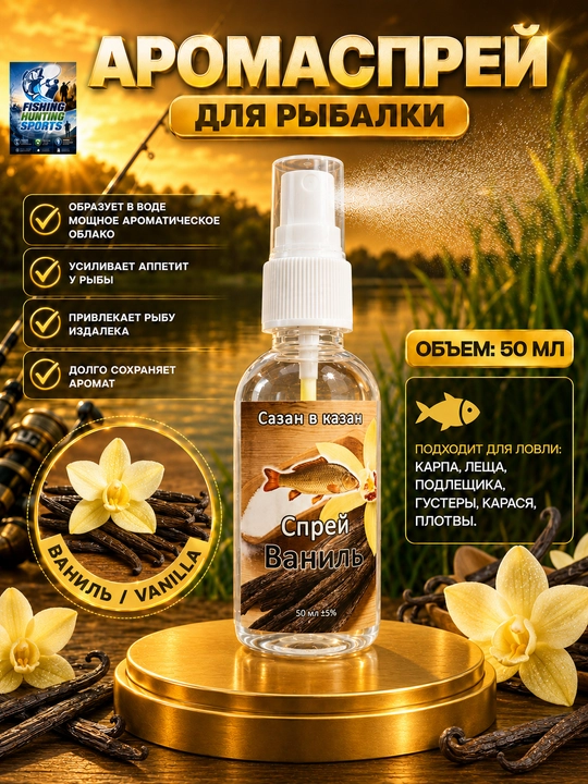 Спрей рыболовный для насадок с разными вкусами - 