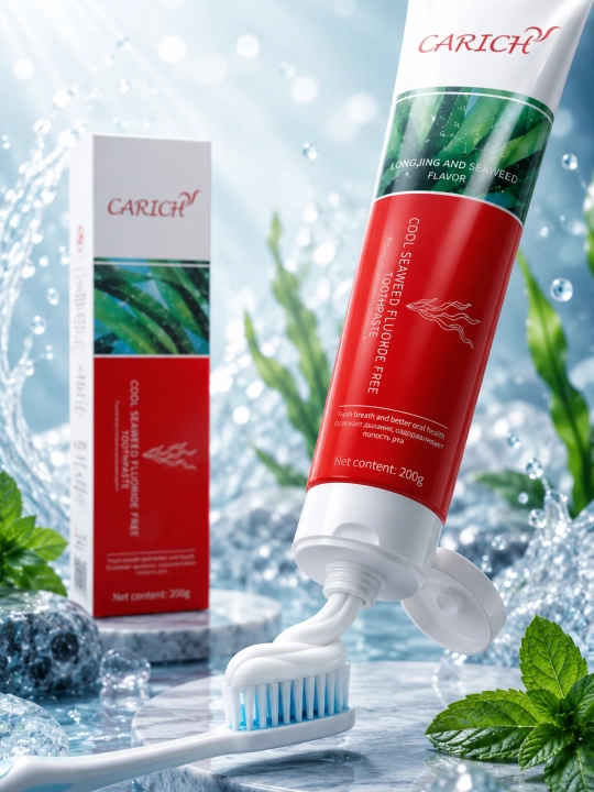 CARICH Зубная паста без фтора с экстрактом морских водорослей и вкусом мяты (200 г)