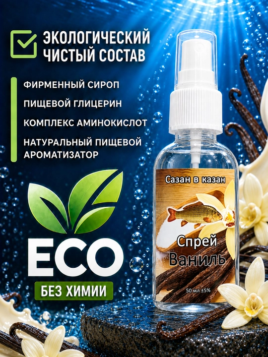 Спрей рыболовный для насадок с разными вкусами